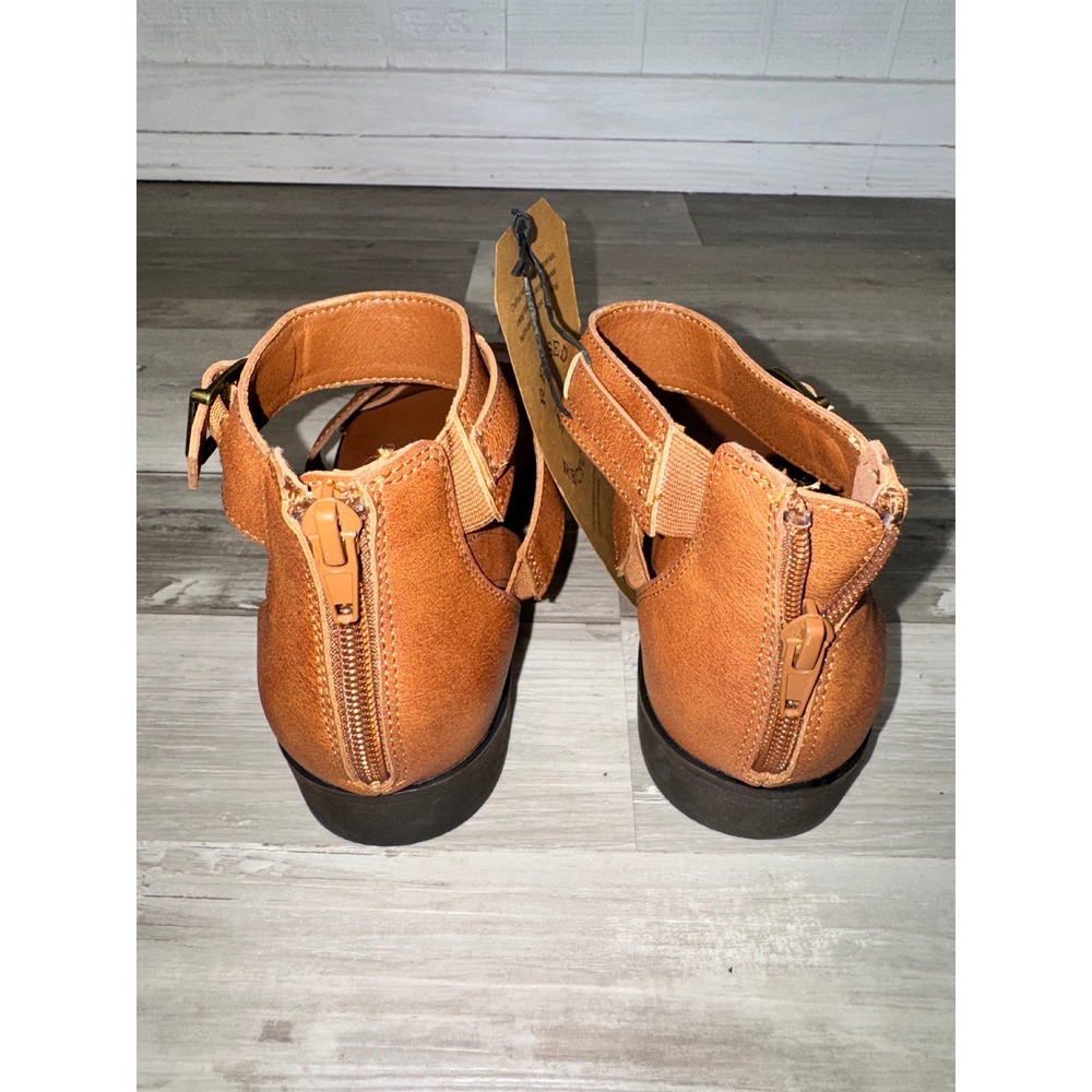 Frye and Co Tallu Sandals Women Cognac Brown Toe Loop Ankle Strap 7.5M - Picture 4 of 7